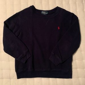 Boys navy polo sweatshirt sz 6